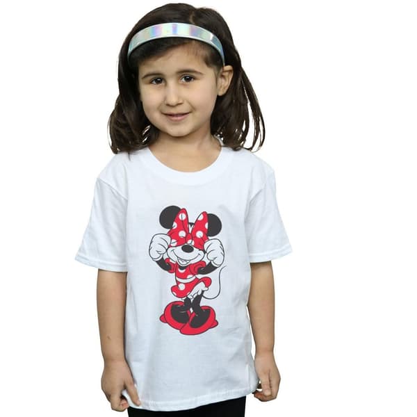 Disney Minnie Mouse - T-shirt i bomull med rosettögon för flickor