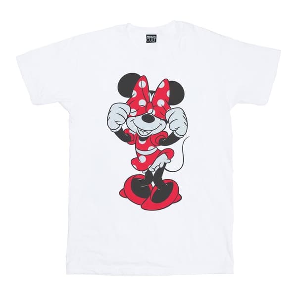 Disney Minnie Mouse - T-shirt i bomull med rosettögon för flickor