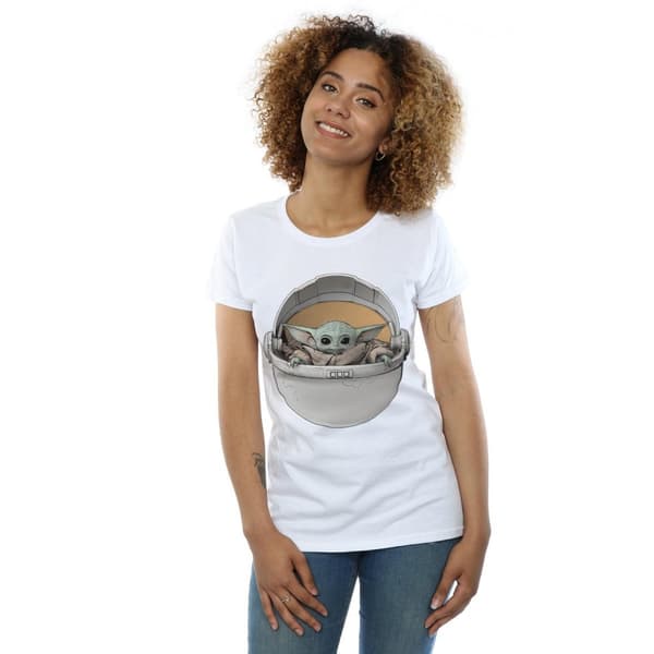 Star Wars Womens/Ladies The Mandalorian The Child Basket Cotton T-Shirt