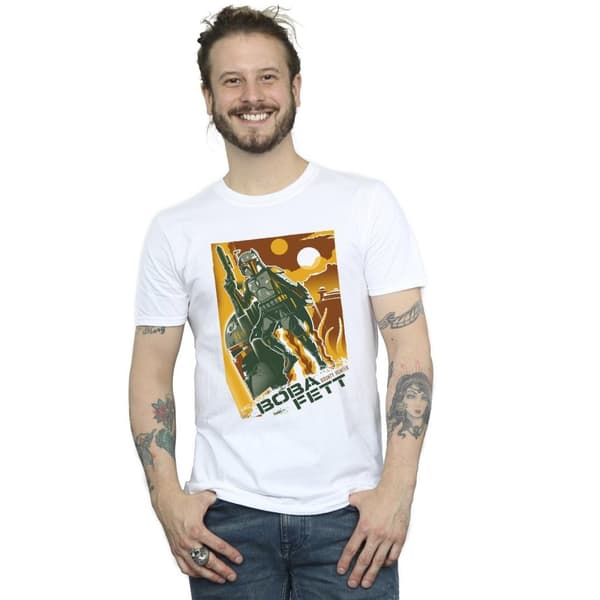 Star Wars Mens Boba Fett Collage T-Shirt