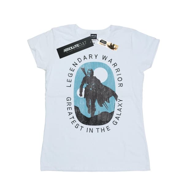 Star Wars Womens/Ladies The Mandalorian Legendary Warrior Greatest In The Galaxy Cotton T-Shirt