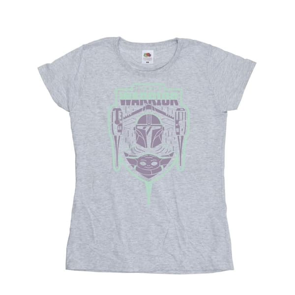Star Wars Womens/Ladies The Mandalorian Fierce Warrior Patch Cotton T-Shirt