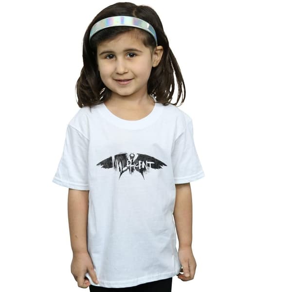 Disney Girls Maleficent Mistress Of Evil Wings Silhouette Bomulls-T-shirt