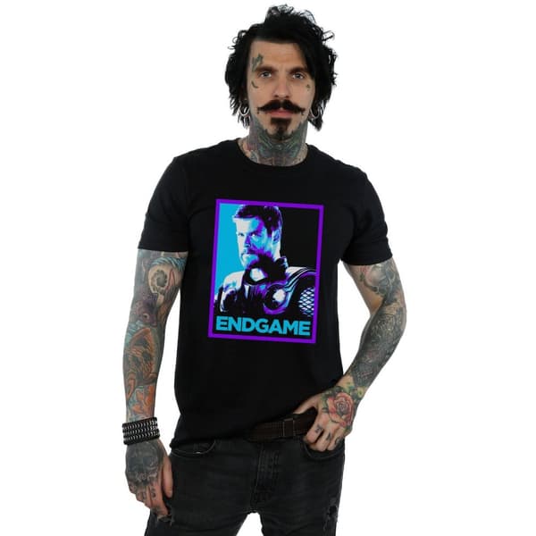 Marvel Mens Avengers Endgame Thor Poster T-shirt