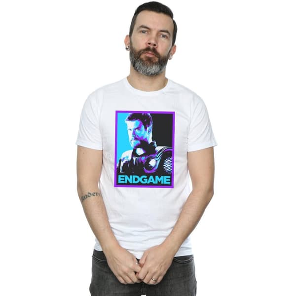 Marvel Mens Avengers Endgame Thor Poster T-shirt
