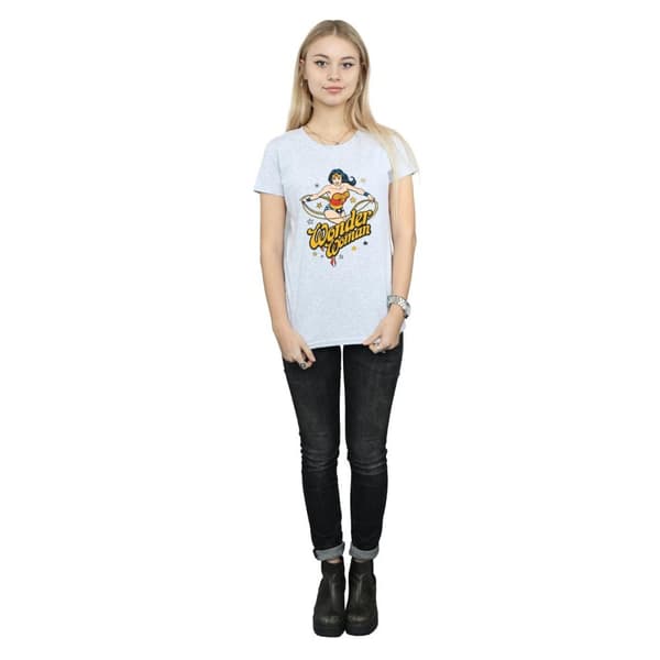 DC Comics T-shirt i bomull med stjärnor från Wonder Woman - dam/dam