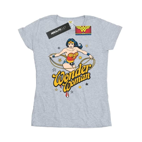 DC Comics T-shirt i bomull med stjärnor från Wonder Woman - dam/dam