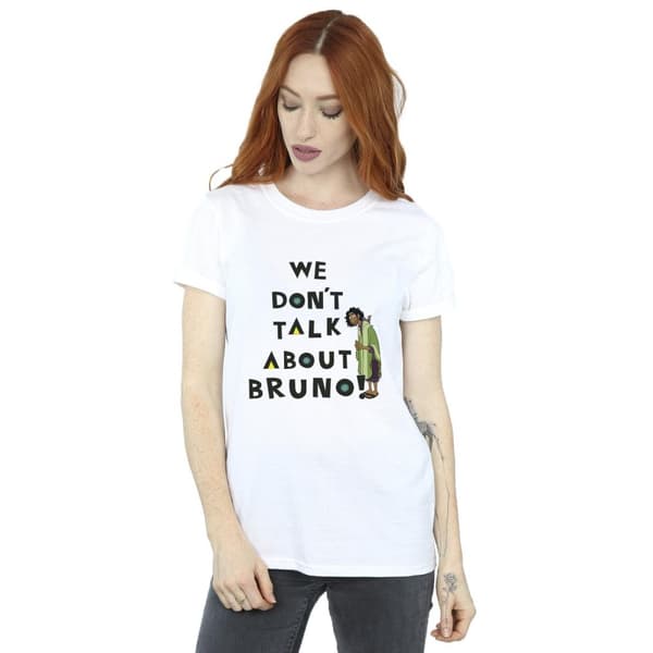 Disney Womens/Ladies Encanto We Dont Talk About Bruno Boy Cotton Boyfriend T-Shirt