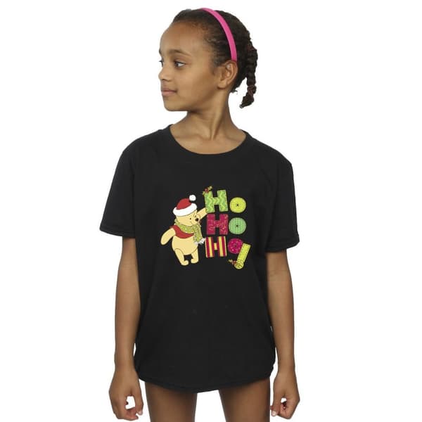 Disney Winnie the Pooh Ho Ho Ho T-shirt i bomull med halsduk