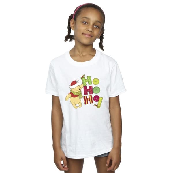 Disney Winnie the Pooh Ho Ho Ho T-shirt i bomull med halsduk