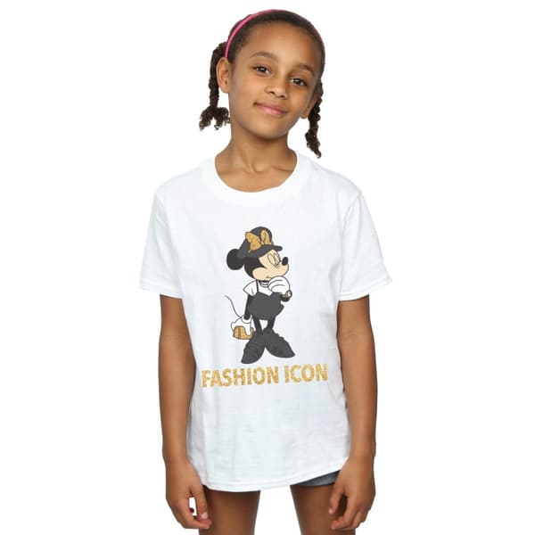 Disney Girls Minnie Mouse Fashion Icon Cotton T-Shirt