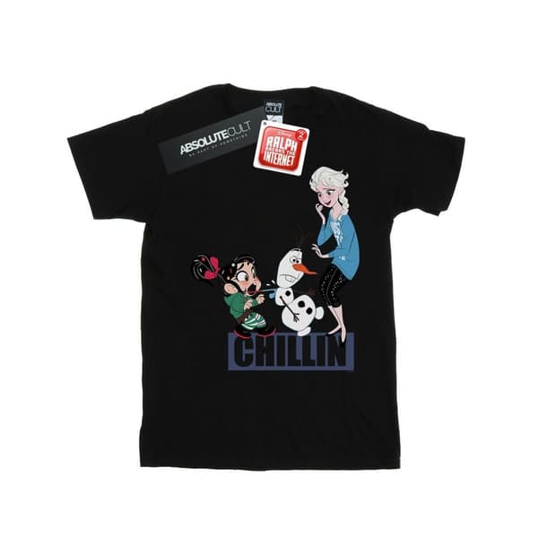 Disney Girls Wreck It Ralph Elsa And Vanellope Cotton T-Shirt
