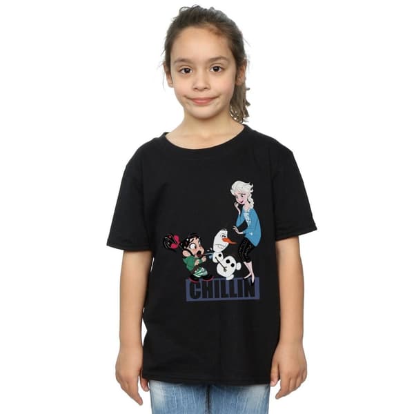 Disney Girls Wreck It Ralph Elsa And Vanellope Cotton T-Shirt