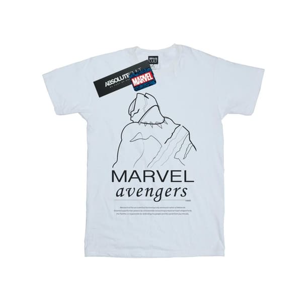 Marvel Womens/Ladies Black Panther Single Line Cotton Boyfriend T-Shirt