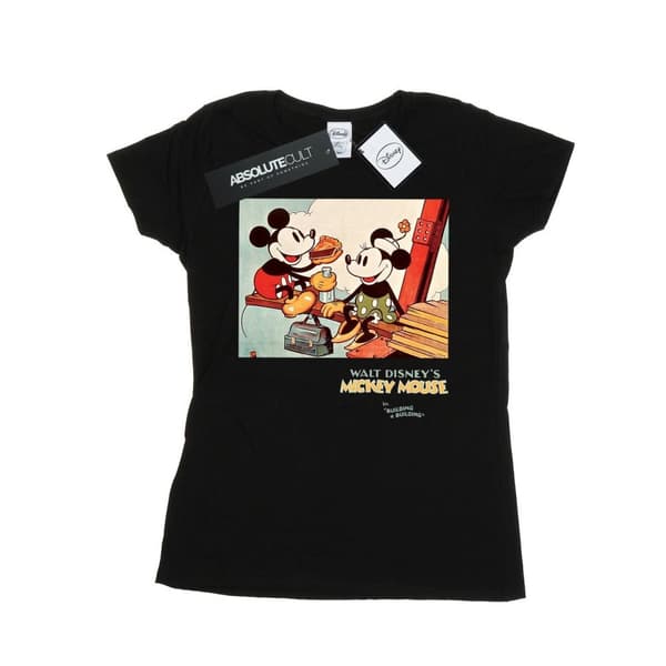 Disney Dam/Tjej Musse Pigg - Bygga en byggnad - T-shirt i bomull