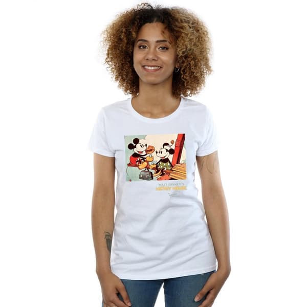 Disney Dam/Tjej Musse Pigg - Bygga en byggnad - T-shirt i bomull