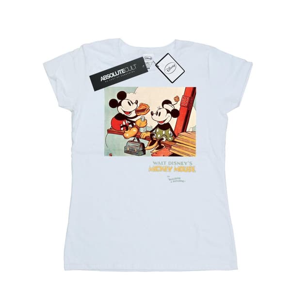 Disney Dam/Tjej Musse Pigg - Bygga en byggnad - T-shirt i bomull