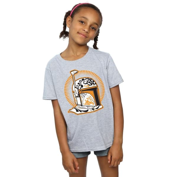 Star Wars Girls Boba Fett Dia De Los Muertos Cotton T-Shirt