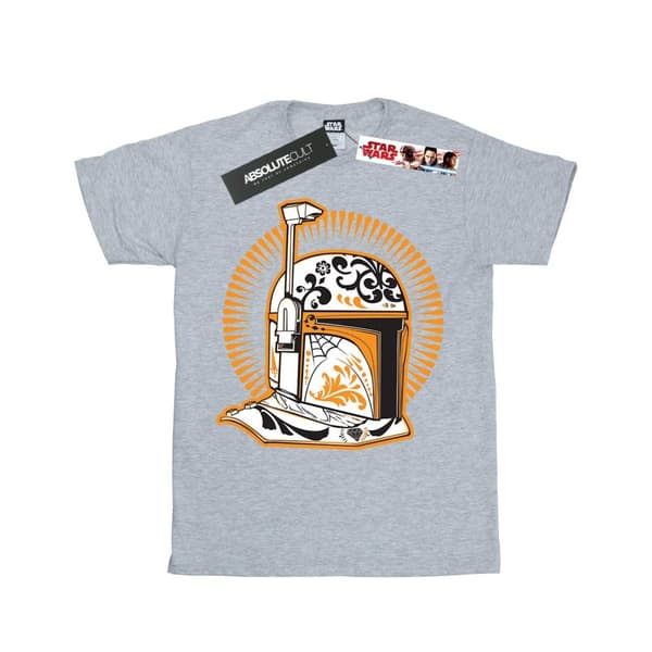 Star Wars Girls Boba Fett Dia De Los Muertos Cotton T-Shirt