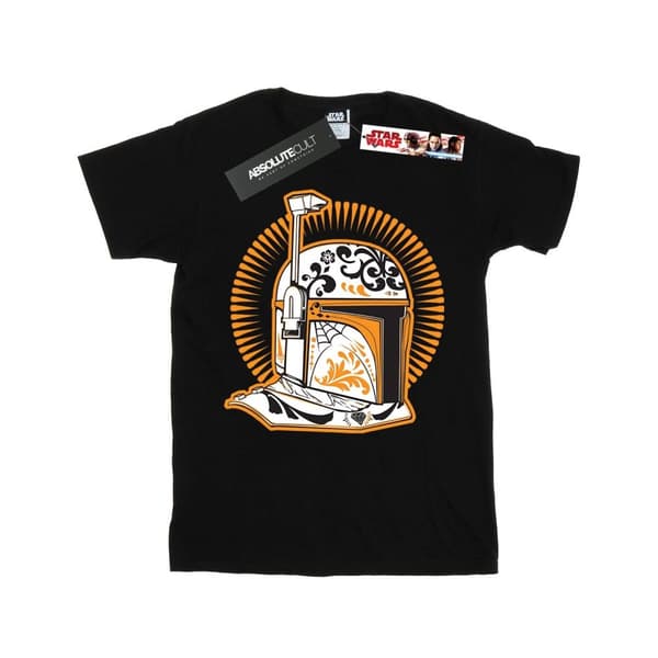 Star Wars Girls Boba Fett Dia De Los Muertos Cotton T-Shirt