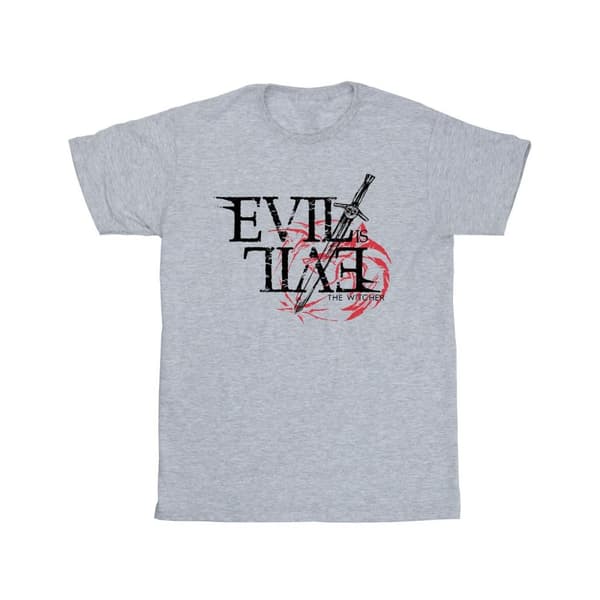 Netflix Mens The Witcher Evil Is Evil T-Shirt