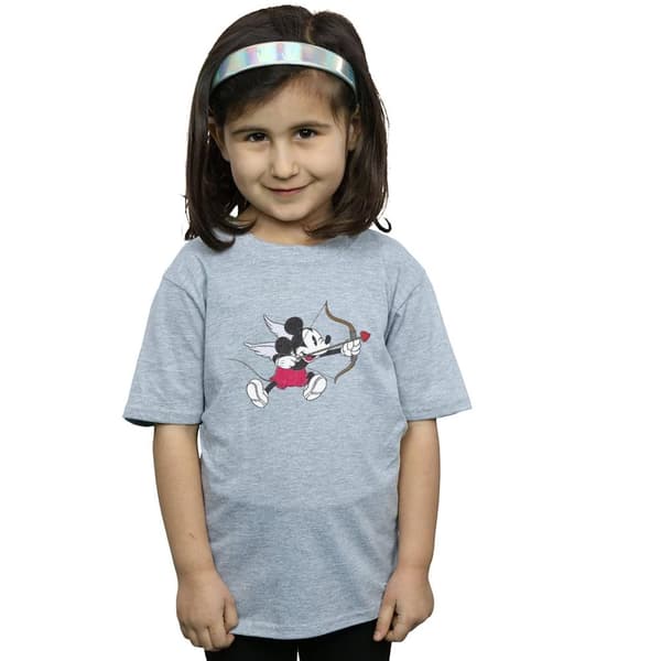 Disney Girls Mickey Mouse Love Cherub Cotton T-Shirt