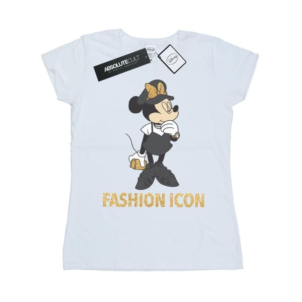 Disney Womens/Ladies Minnie Mouse Fashion Icon Cotton T-Shirt