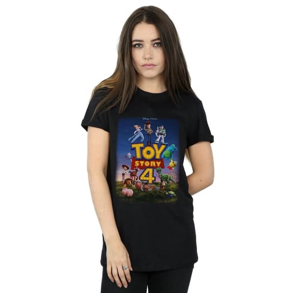 Disney Dam/Tjej Toy Story 4 Poster Art Boyfriend T-shirt i bomull