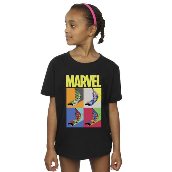 Marvel Girls Spider-Man Pop Art Cotton T-Shirt