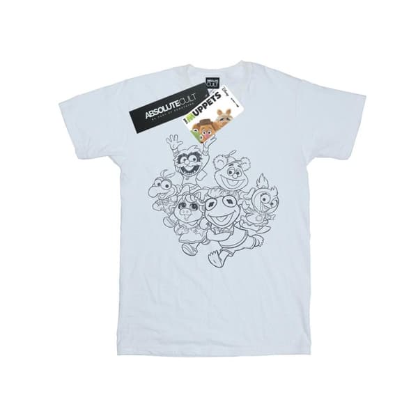 Disney Dam/Tjej The Muppets Muppet Babies Mono Group Boyfriend T-shirt i bomull
