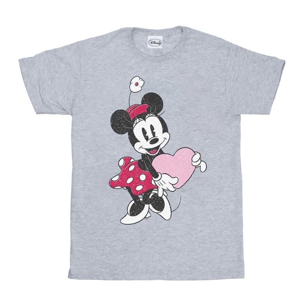 Disney Mens Minnie Mouse Love Heart T-Shirt