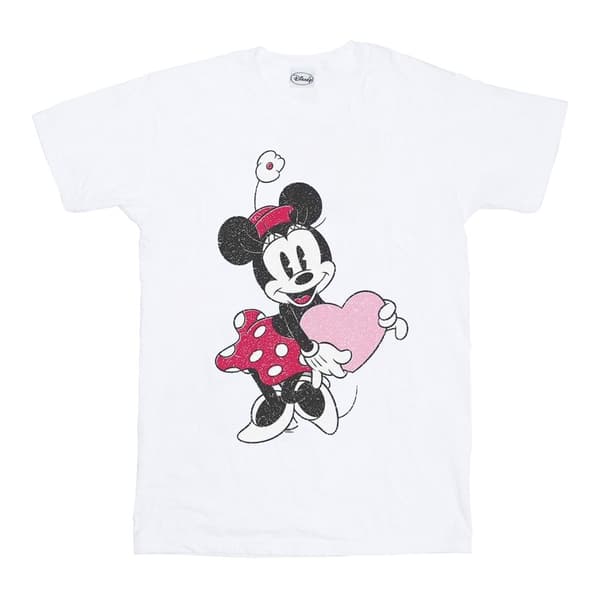 Disney Mens Minnie Mouse Love Heart T-Shirt