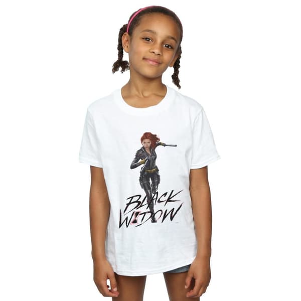 Marvel Black Widow Movie Natasha - T-shirt i bomull för flickor
