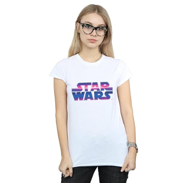 Star Wars T-shirt i bomull med neonlogga - dam/dam