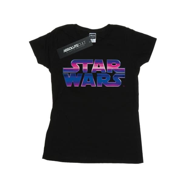 Star Wars T-shirt i bomull med neonlogga - dam/dam