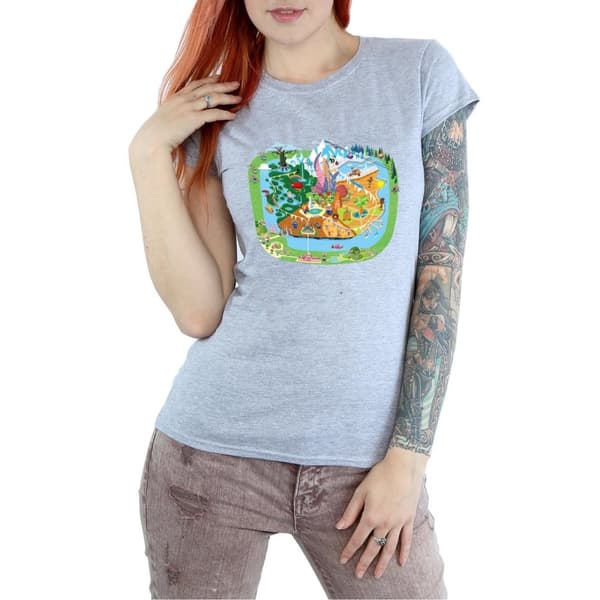 Disney Womens/Ladies Zootropolis City Cotton T-Shirt Heather Grey XL