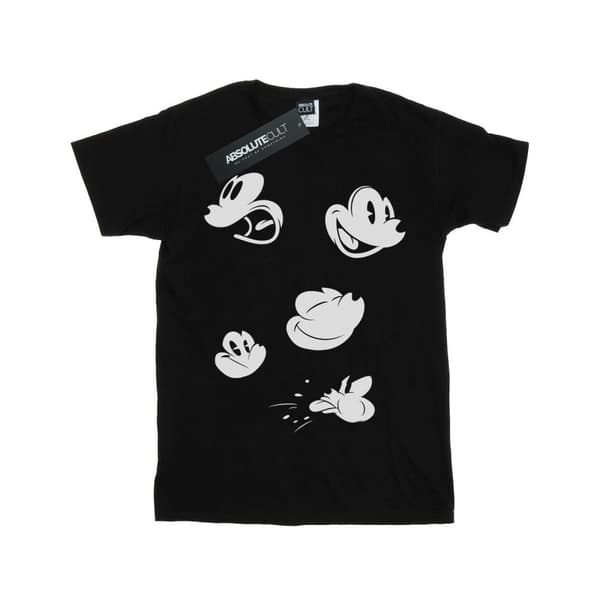 Disney T-shirt i bomull med Musse Pigg-ansikten för flickor