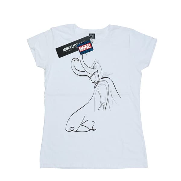 Marvel Dam/Tjej - Loki Lines - T-shirt i bomull