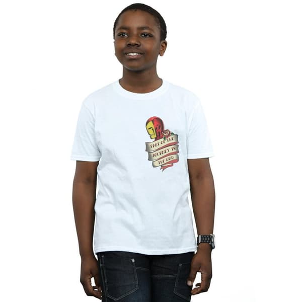 Marvel Pojkar Iron Man Tattoo Journey T-shirt med brösttryck