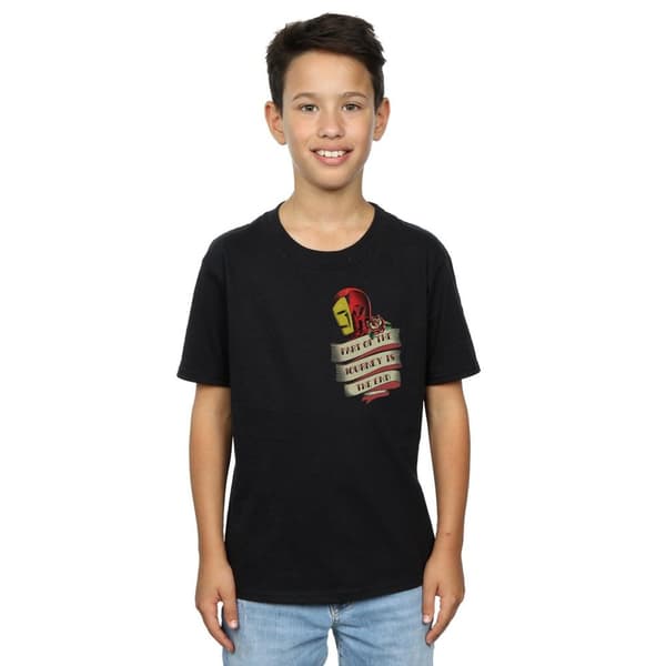 Marvel Pojkar Iron Man Tattoo Journey T-shirt med brösttryck