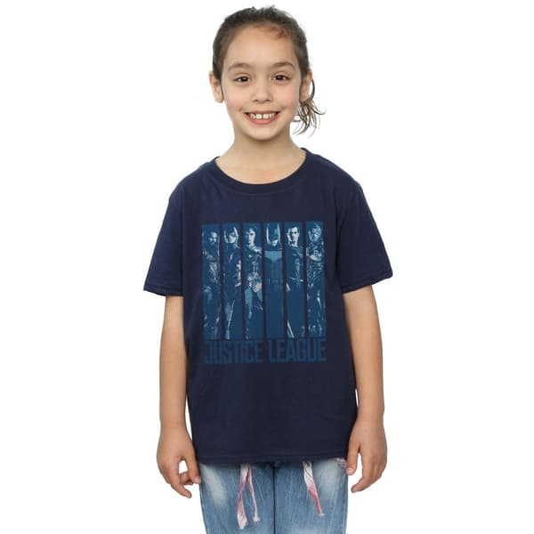 DC Comics Justice League Movie Double Indigo bomulls-T-shirt för flickor