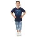 Miniatyrbild 2 av 4: DC Comics Justice League Movie Double Indigo bomulls-T-shirt för flickor