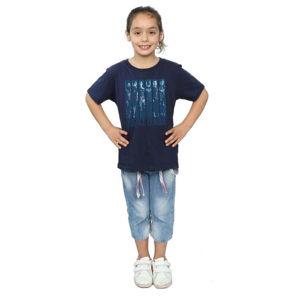 DC Comics Justice League Movie Double Indigo bomulls-T-shirt för flickor
