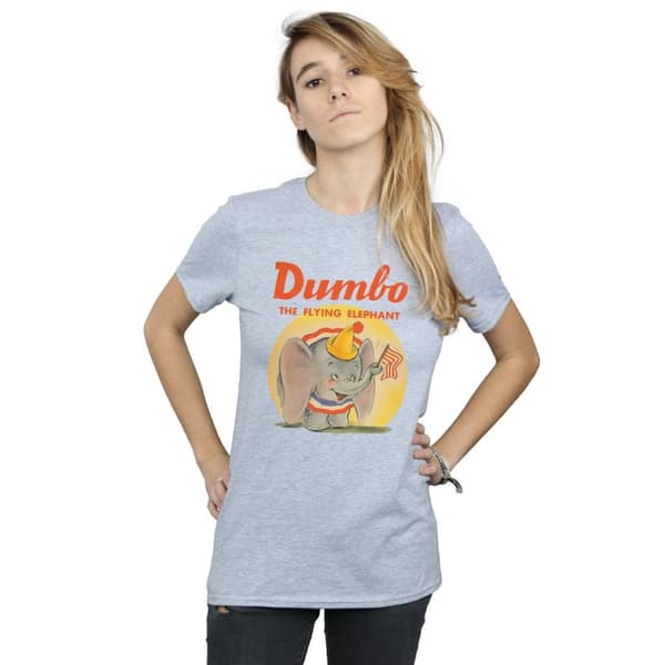 Disney Dam/Lady Dumbo Flygande Elefant Boyfriend T-shirt i bomull