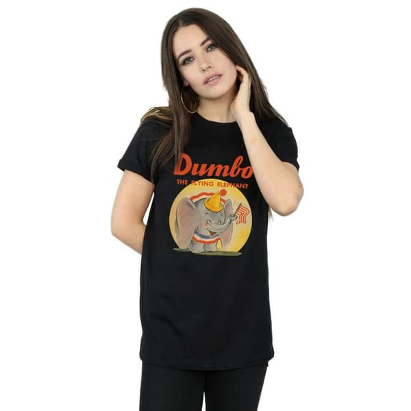 Disney Dam/Lady Dumbo Flygande Elefant Boyfriend T-shirt i bomull