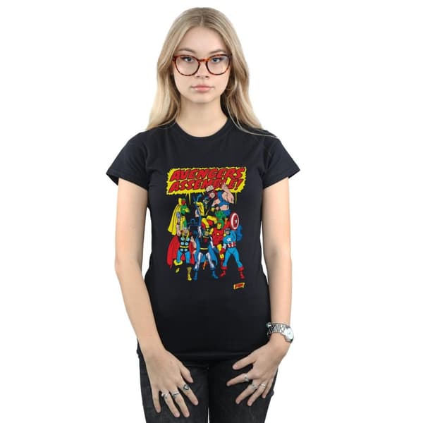 Marvel Comics Dam/Tjej Avengers Assemble T-shirt i bomull