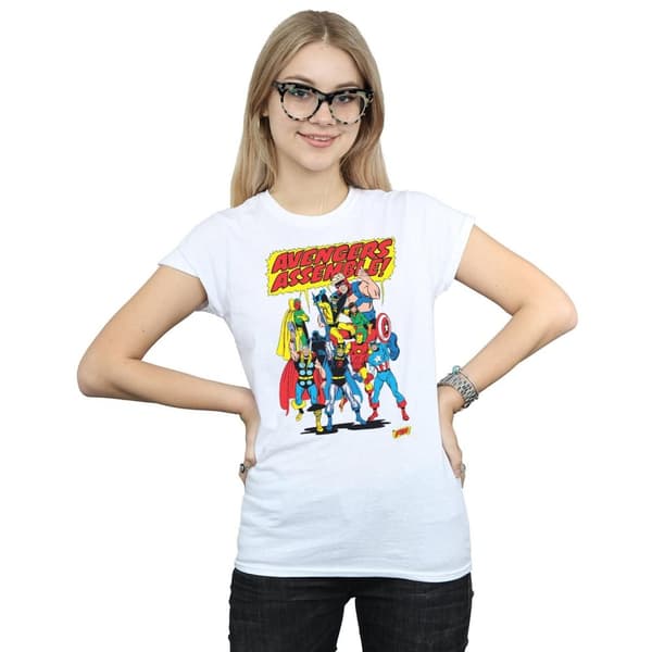 Marvel Comics Dam/Tjej Avengers Assemble T-shirt i bomull