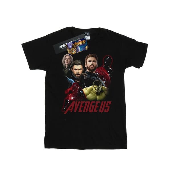 Marvel Avengers Infinity War The Fallen - bomulls-T-shirt för flickor Black 9-11 Years