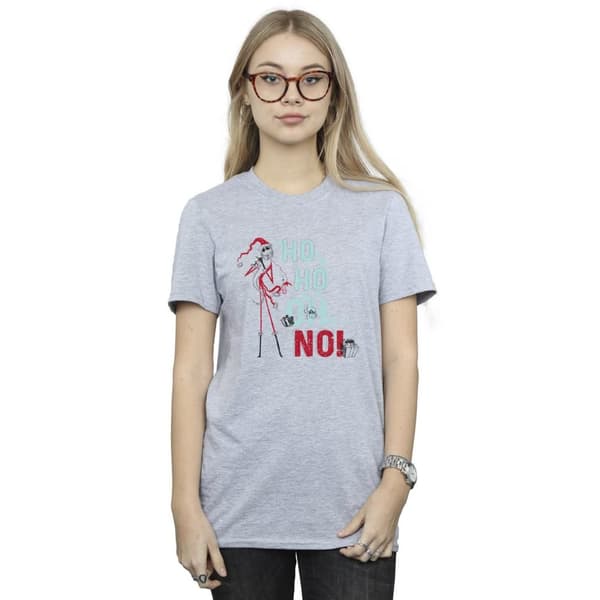 Disney Womens/Ladies The Nightmare Before Christmas Ho Ho No Cotton Boyfriend T-Shirt