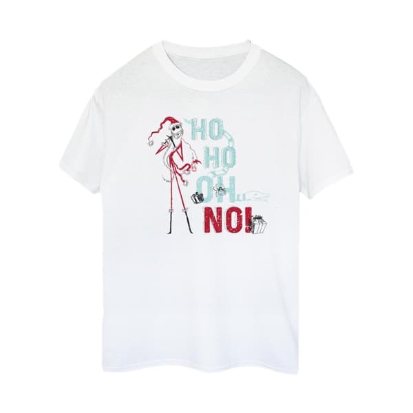 Disney Womens/Ladies The Nightmare Before Christmas Ho Ho No Cotton Boyfriend T-Shirt
